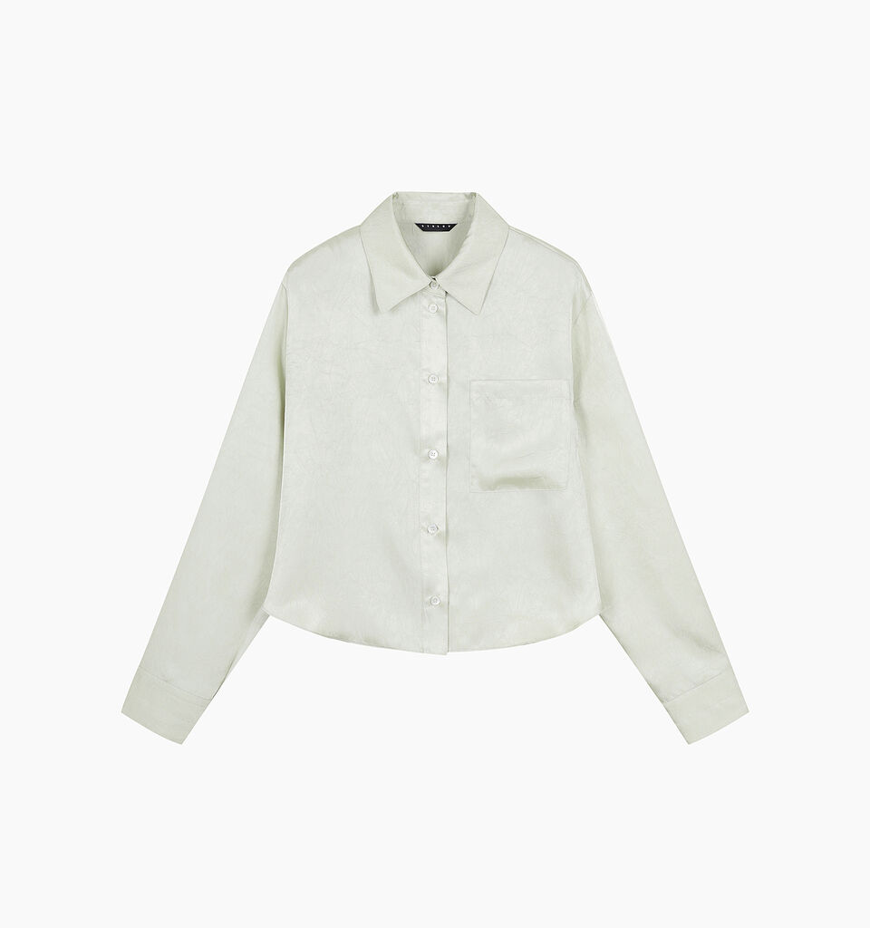 Camicia verde chiaro in satin - sisley k camicie - Verde Chiaro | Sisley K image number 1